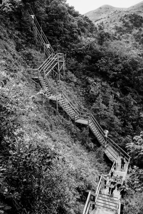 Steep section between Towers 4 and 5.