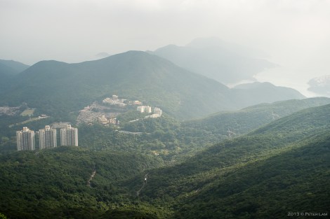 Looking south from Mount Parker towards Tai Tam bay.
