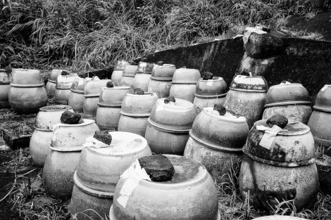 Hillside tombs. Creepy...