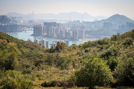 That's Tsing Yi in the distance