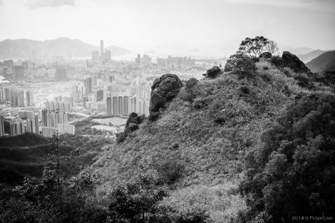 Looking south, a great view of densely built Kowloon.