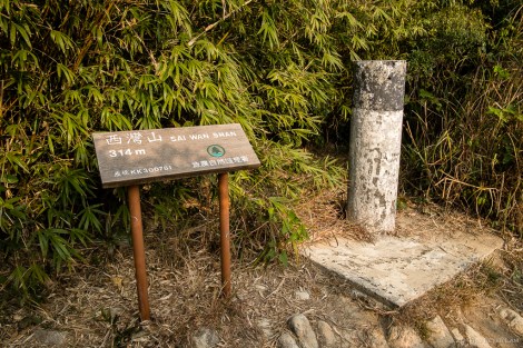 The peak reached, a modest 314m.