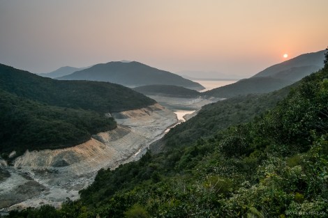 Sunset on the High Island Reservoir.
