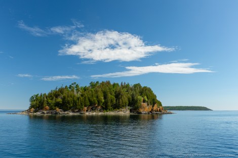 Enroute to our destination, the jetboat passes Doctor Island.