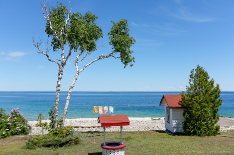 At the lighthouse residence and island museum.